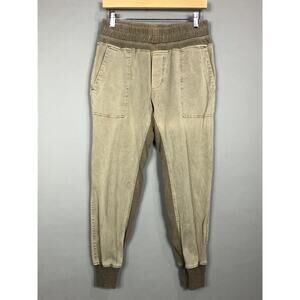 Standard James Parse Mixed Media Jogger Pants SZ 2 / M Coyote Light Brown Crop